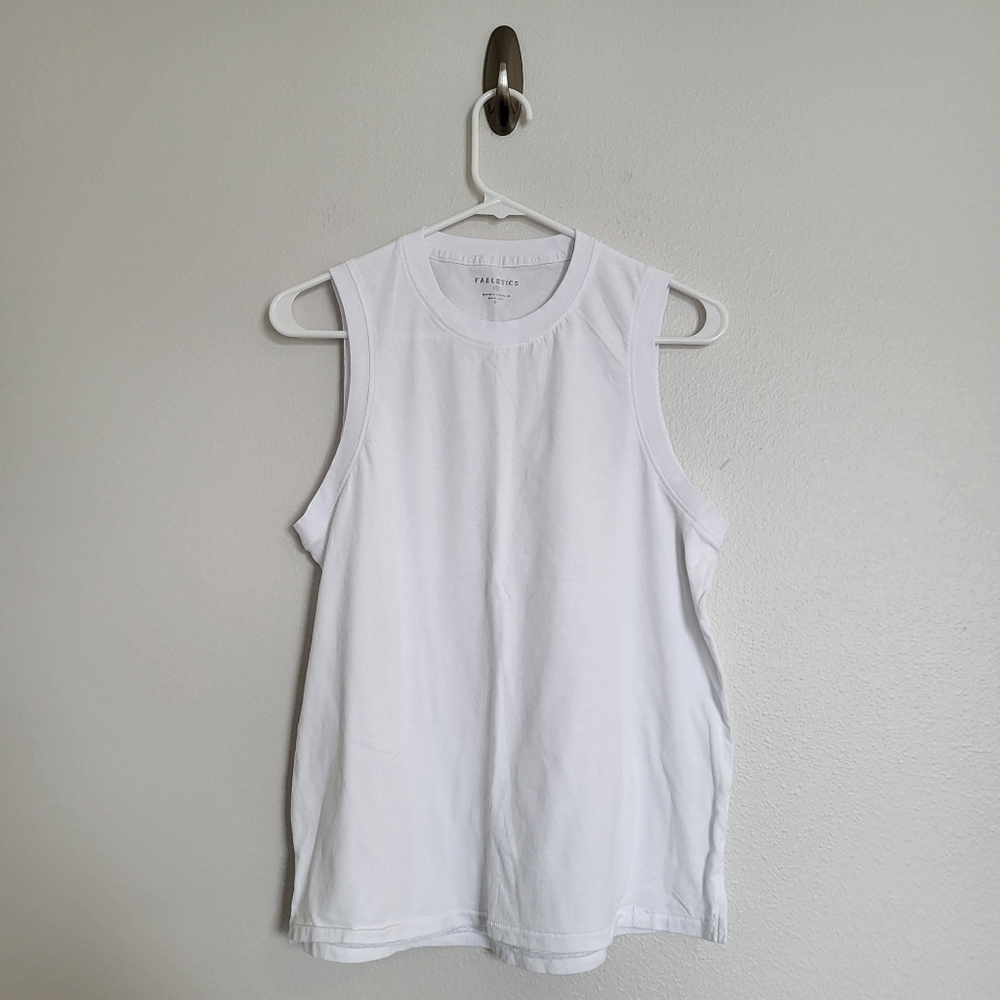 Fabletics 100% Cotton Tank, Classic White